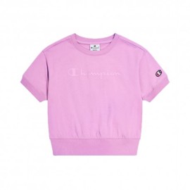 Champion T-Shirt Boxy Fuxia Bambina