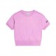 Champion T-Shirt Boxy Fuxia Bambina