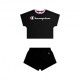 Champion Completo Sportivo T-Shirt + Shorts Nero  Bambina