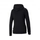 Puma Felpa Con Cappuccio Logo Nero Donna