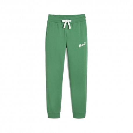 Puma Pantaloni Con Polsino Logo Verde Donna