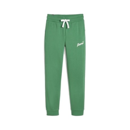 Puma Pantaloni Con Polsino Logo Verde Donna