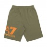 Ea7 Shorts Logo Spruzzato Verde Bambino