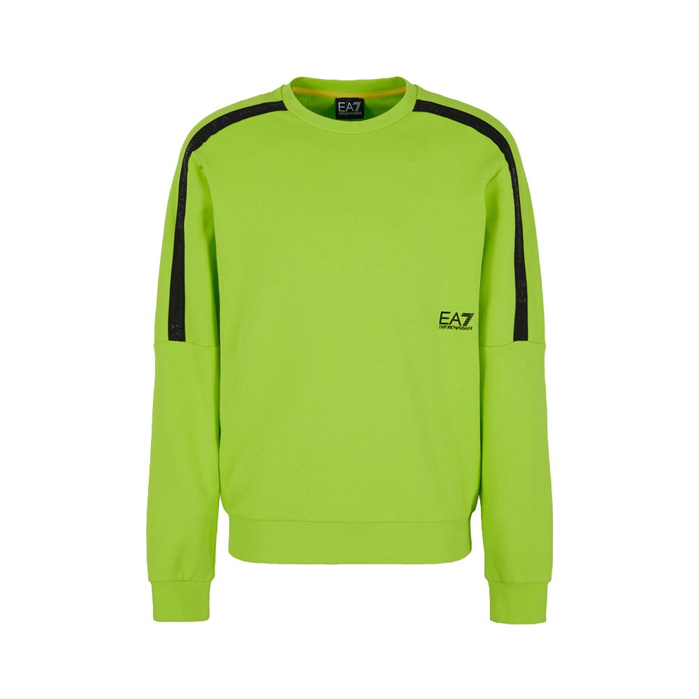 Ea7 Felpa Girocollo Banda Spalla Lime Uomo S