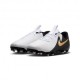 Nike Phantom Gx Ii Academy Fg Mg Bianco Nero Oro - Scarpe Da Calcio Bambino