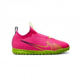 Nike Mercurial Vapor 15 Academy Tf Fucsia Lime - Scarpe Da Calcio Bambino