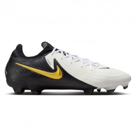 Nike Phantom Gx Ii Pro Fg Bianco Nero Oro - Scarpe Da Calcio Uomo