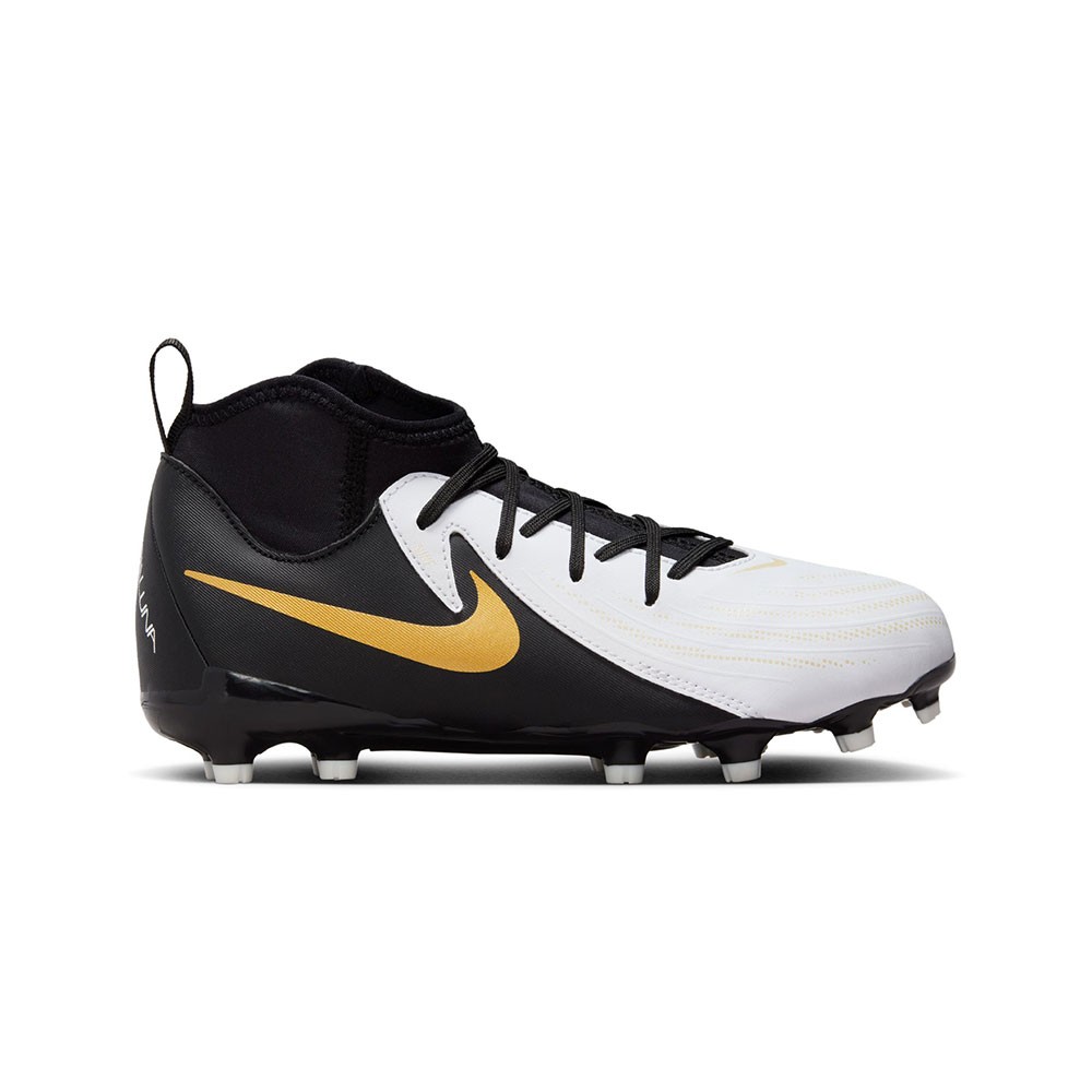 Nike Luna Ii Acad Fg Mg Bianco Nero Oro - Scarpe Da Calcio Bambino EUR 32 / US 1Y