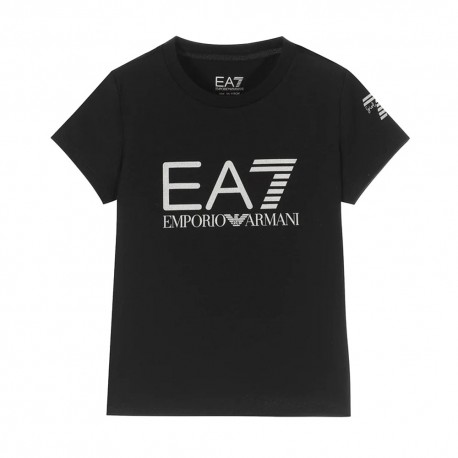 Ea7 T-Shirt Nero Bambina