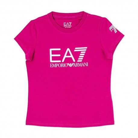 Ea7 T-Shirt Rosa Bambina