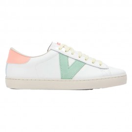 Victoria Berlin Piel & Neon Bianco Verde Neon - Sneakers Donna