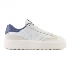 New Balance Ct302 Lea Suede Bianco Avio - Sneakers Donna