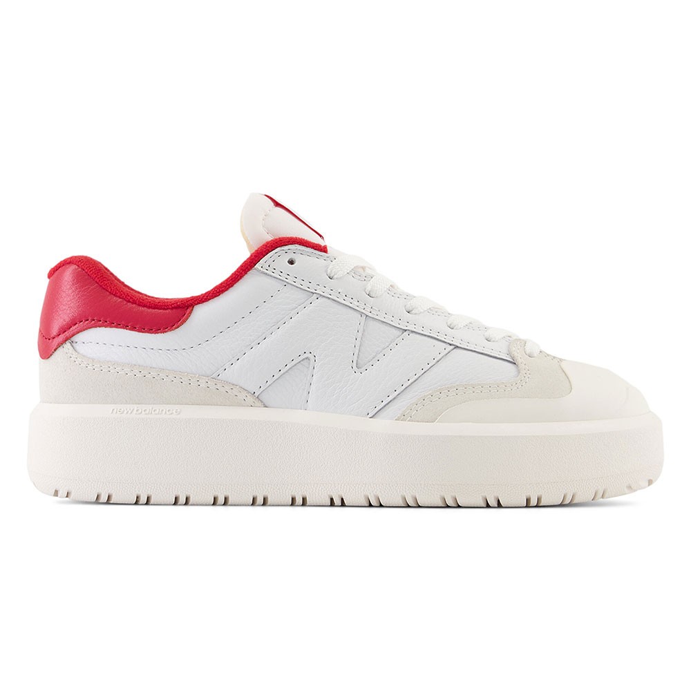 New Balance Ct302 Lea Suede Bianco Rosso - Sneakers Donna EUR 35 / US 5