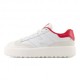 New Balance Ct302 Lea Suede Bianco Rosso - Sneakers Donna