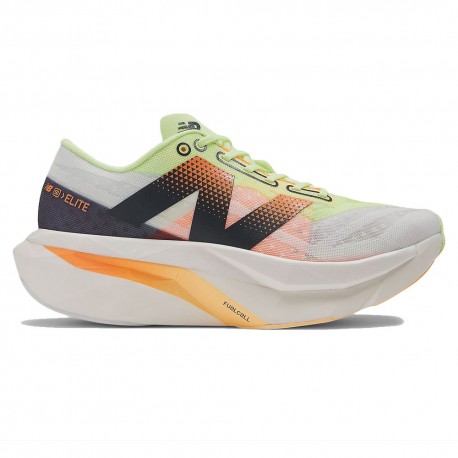 New Balance Fuelcell Elite V4 Bianco Arancio Verde - Scarpe Running Donna