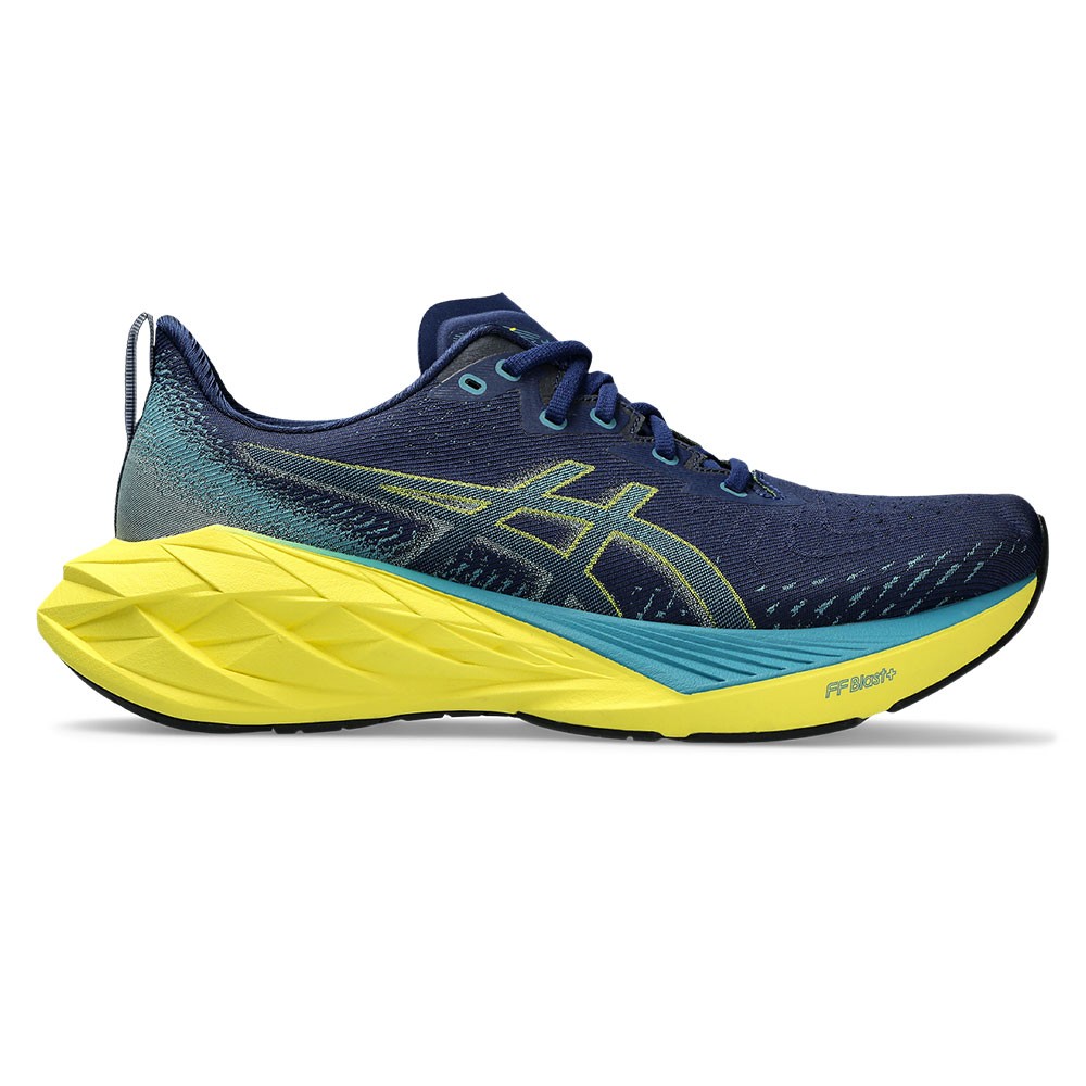 Asics Novablast 4 Blu Verde Giallo - Scarpe Running Uomo EUR 40,5 / US 7,5