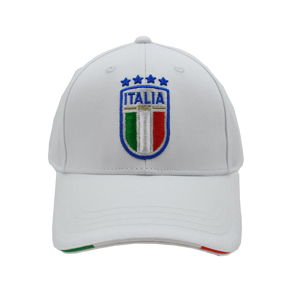 Image of Imma Cappellino Italia Ricamo Azzurro Bianco Uomo TU