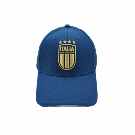 Imma Cappellino Italia Ricamo Blu Oro Uomo