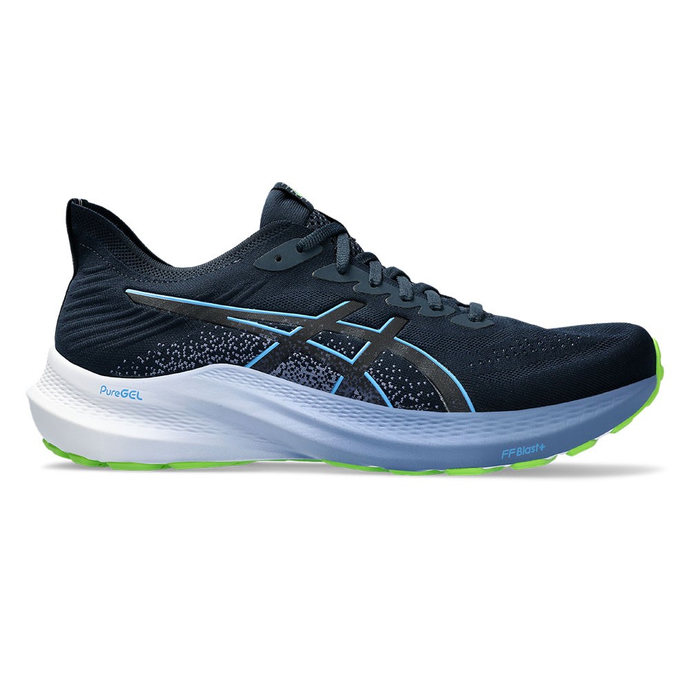 Asics Gt-2000 12 Blu Bianco Verde - Scarpe Running Uomo EUR 42 / US 8,5