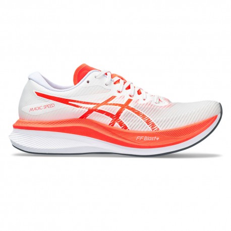 Asics Magic Speed 3 Bianco Sunrise Rosso - Scarpe Running Uomo