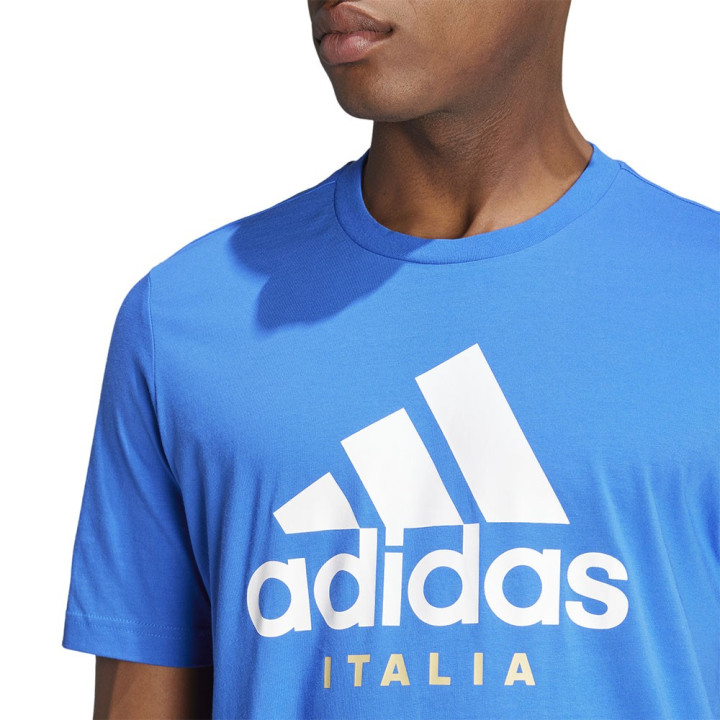 ADIDAS Maglia Calcio Italia Dna Graphic Azzurro Bianco Uomo