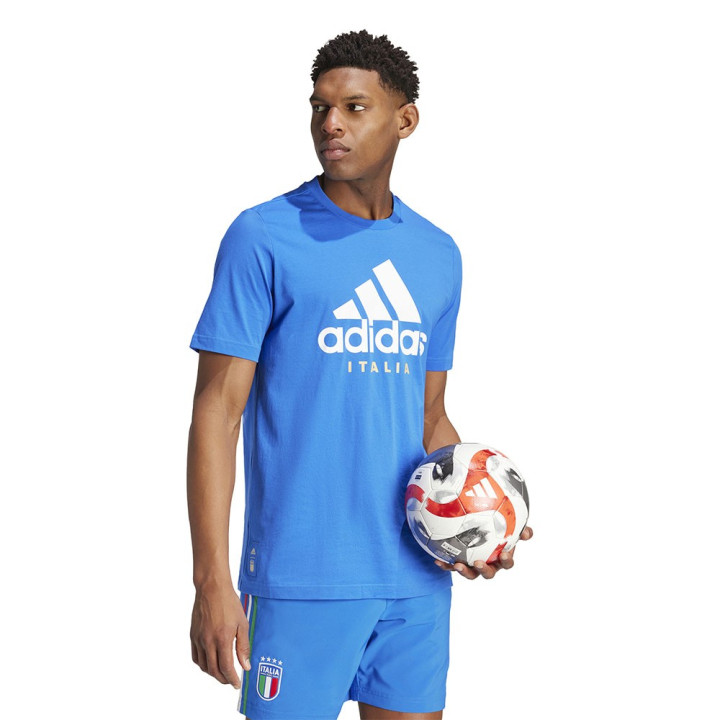 ADIDAS Maglia Calcio Italia Dna Graphic Azzurro Bianco Uomo