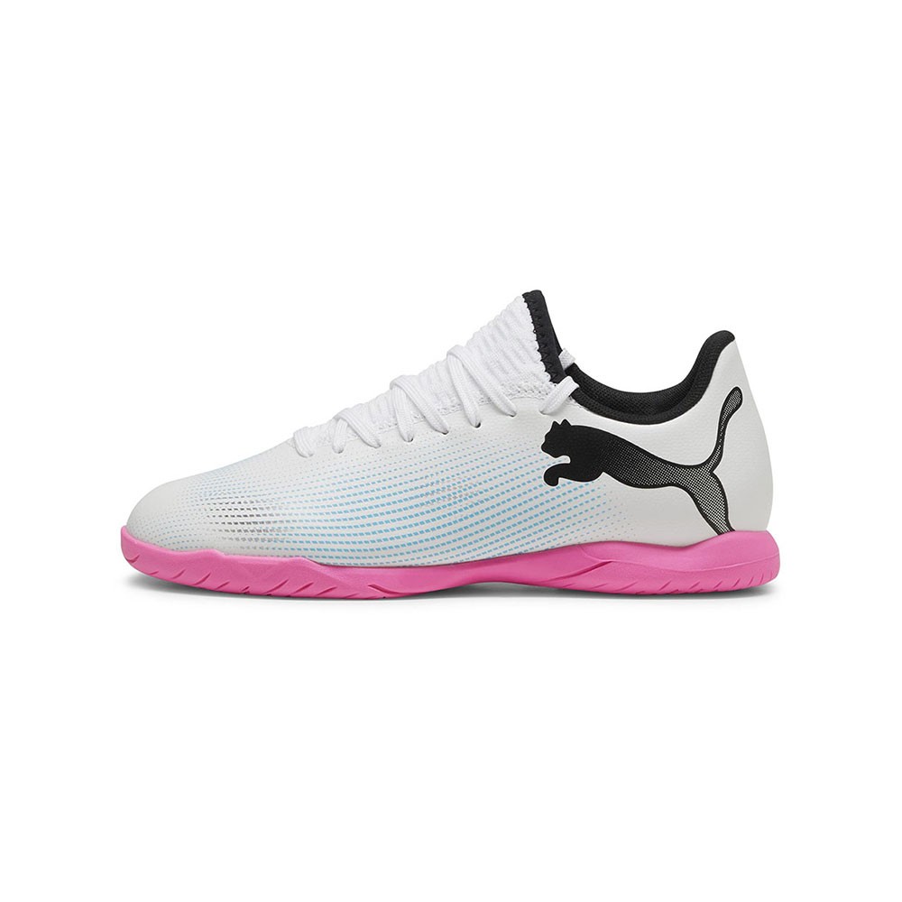 Puma Future 7 Play Ic Bianco Rosa Nero - Scarpe Da Calcio Bambino EUR 20 / UK 4