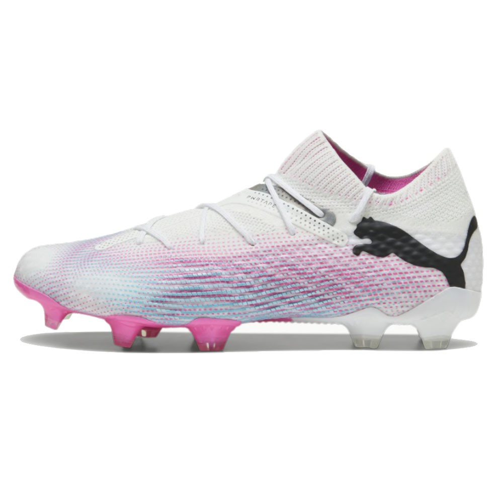 Puma Future 7 Ultimate Fg/Ag Bianco Rosa Nero - Scarpe Da Calcio Uomo EUR 42 / UK 8.0
