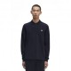Fred Perry Polo Manica Lunga Logo Blu Uomo