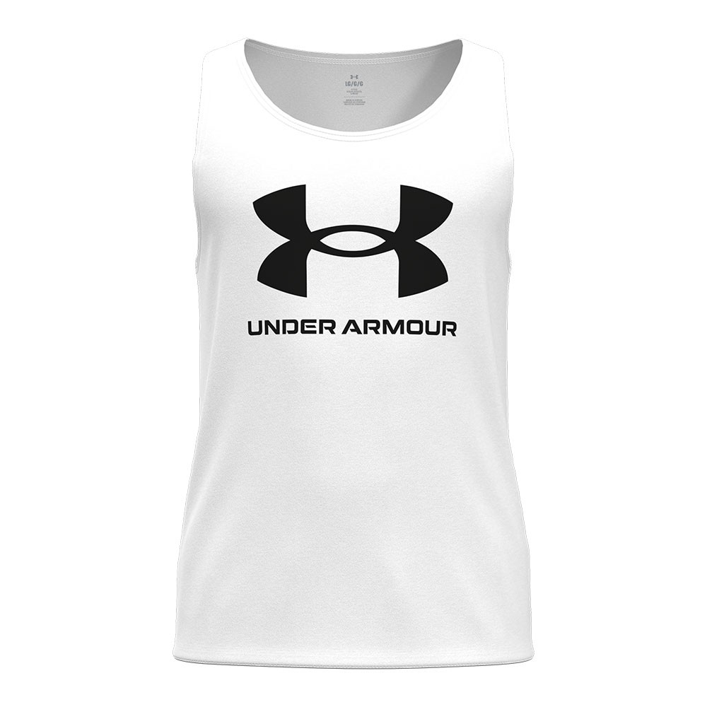 Under Armour Canotta Palestra Logo Bianco Uomo S