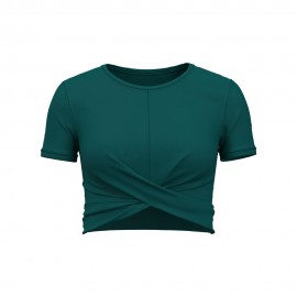 Under Armour Maglietta Palestra Crop Verde Donna