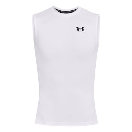 Under Armour Maglietta Palestra Smanicata Bianco Uomo