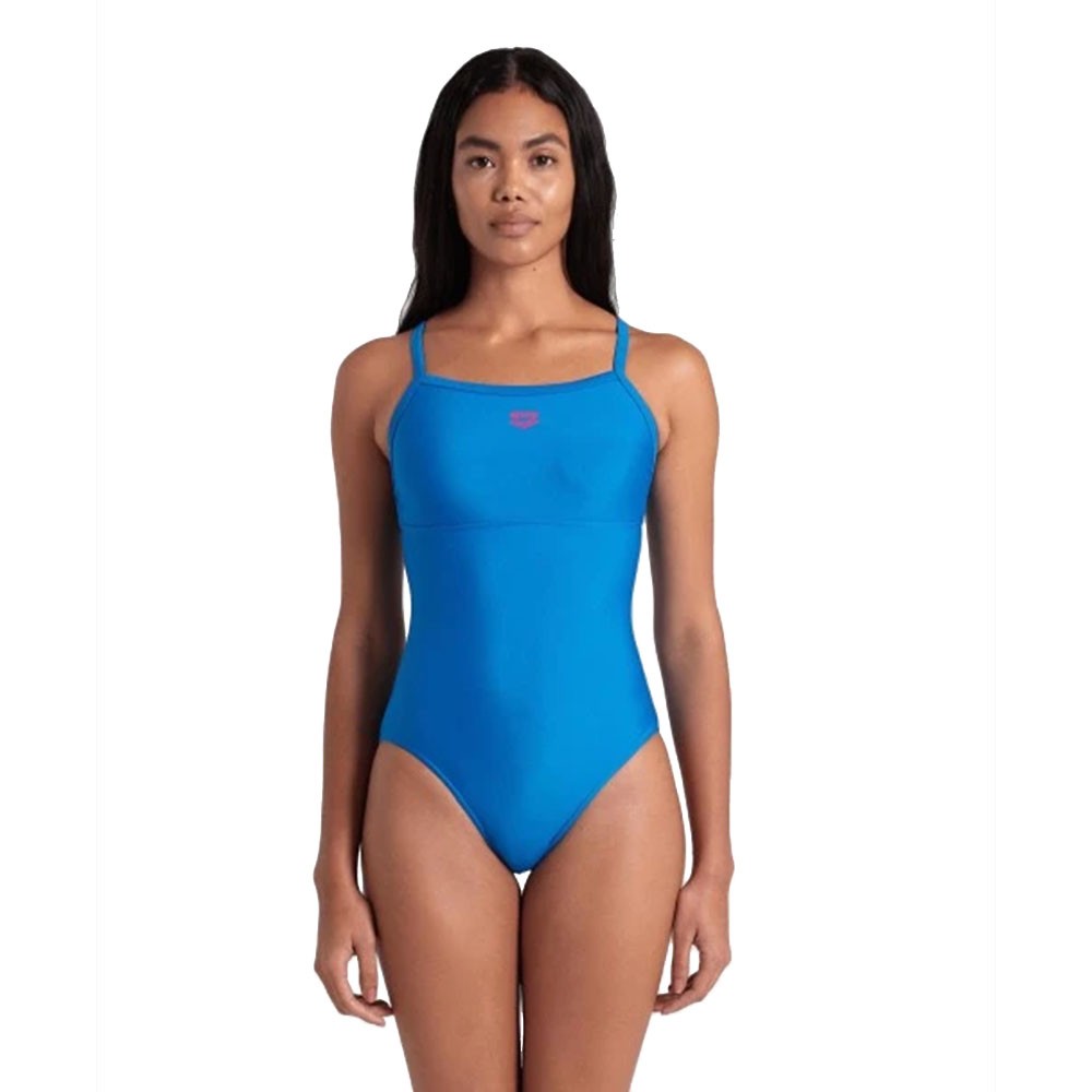 Arena Costume Intero Piscina Solid Blu Light Donna 44