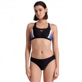 Arena Costume Due Pezzi Piscina Threefold Nero Bianco Donna