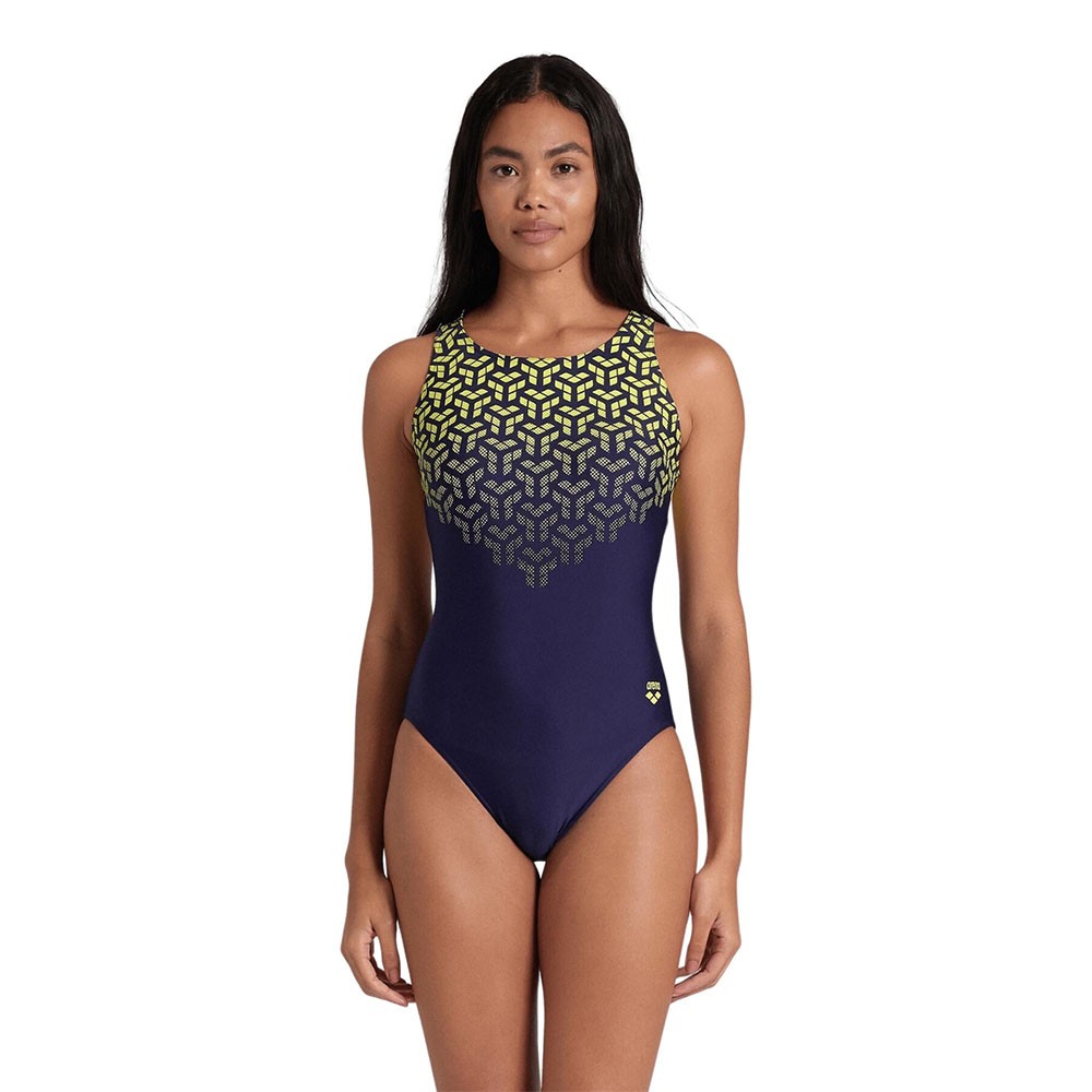 Arena Costume Intero Piscina Kikko Blu Lime Donna 40