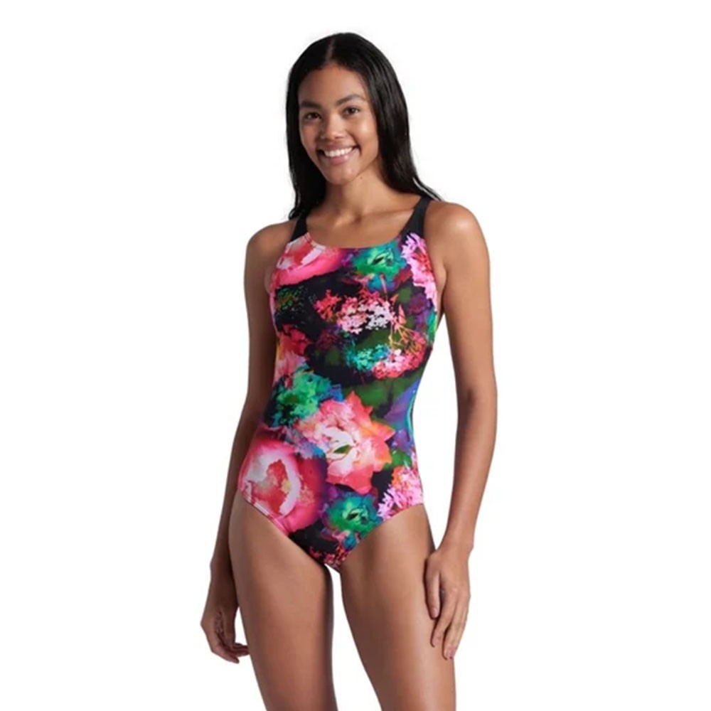 Arena Costume Intero Piscina Roseland Nero Multi Donna 38