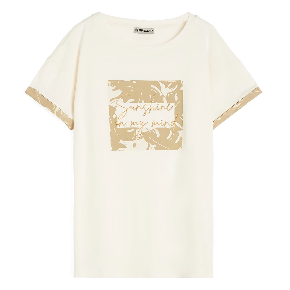 Freddy Maglietta Palestra Fantasia Beige Donna XS