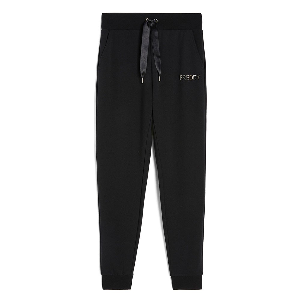 Freddy Pantaloni Con Polsino Nero Bianco Donna S