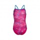 Arena Costume Intero Piscina Daly Fucsia Blu Bambina