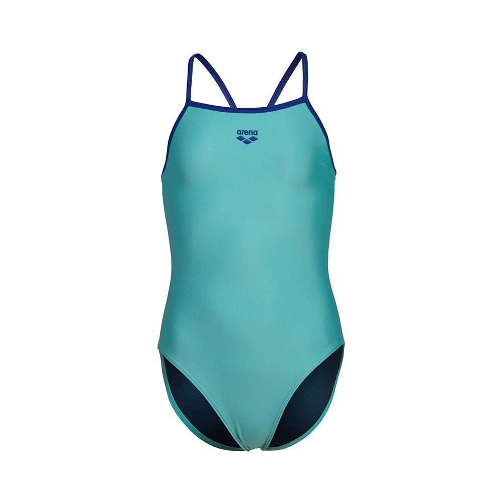 Arena Costume Intero Piscina Solid Thin Azzurro Bambina 10-11 Anni