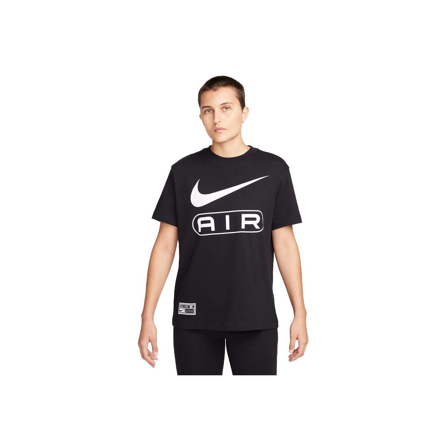 Nike Donna Nero Sportswear Air Bf Tee Maglietta - Immagine 2