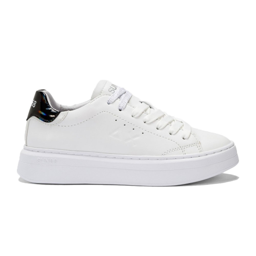 Sun 68 Grace Leather Bianco Nero - Sneakers Donna EUR 37