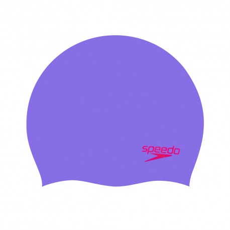 Speedo Cuffia Piscina Silic Moulded Viola Rosso Bambino