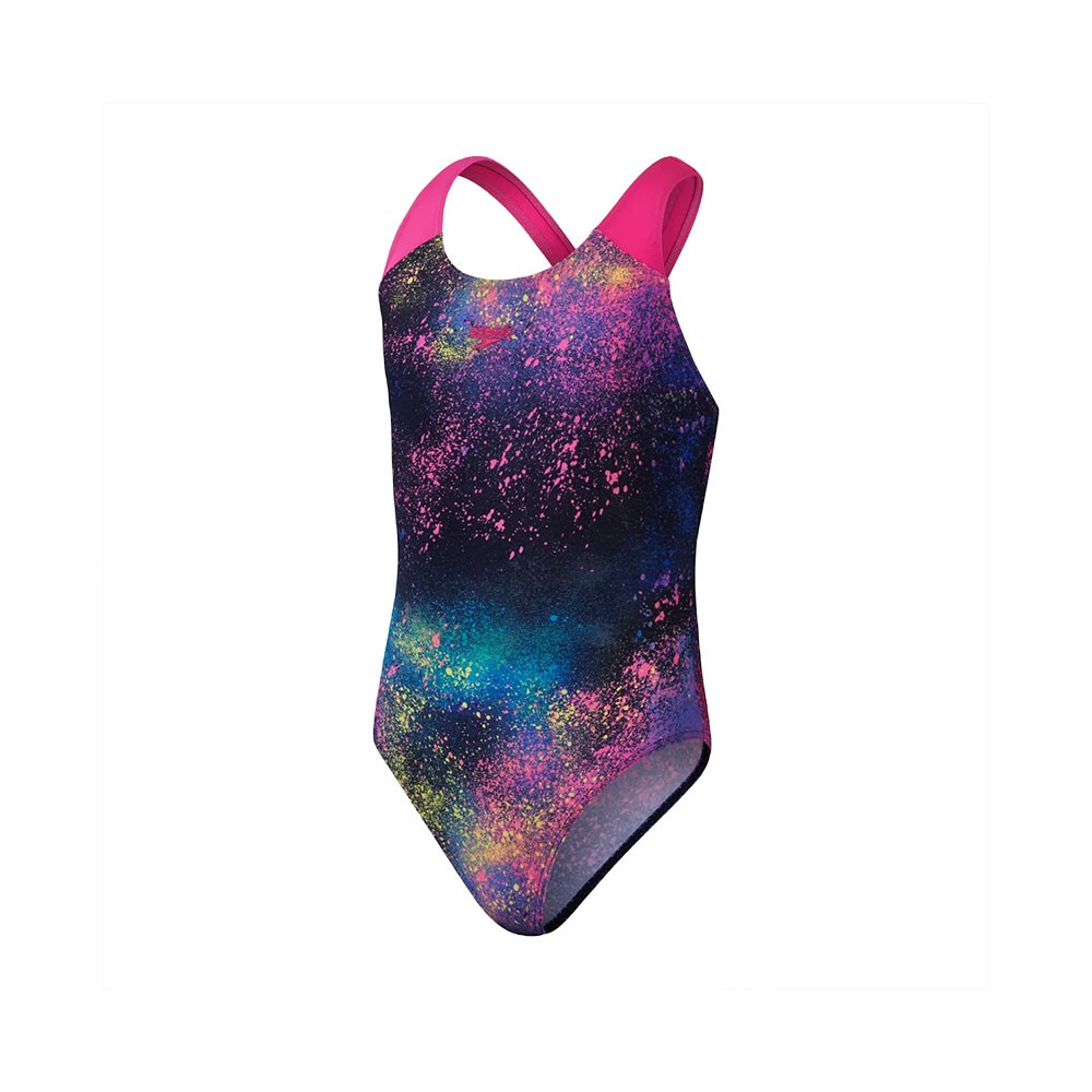 Speedo Costume Intero Piscina Splahback Nero Multi Bambina 9-10 A