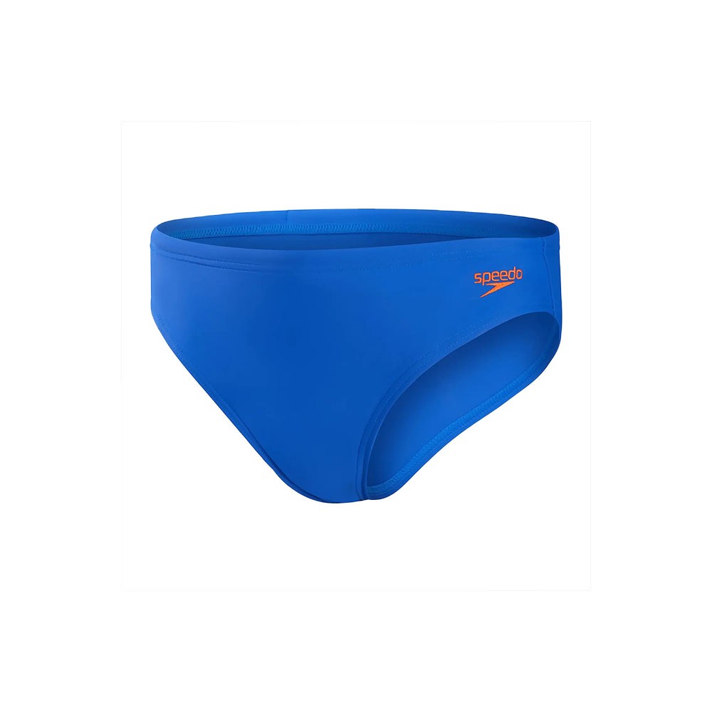 Speedo Costume Slip Logo 6,5Cm Blu Arancio Bambino 7-8 A