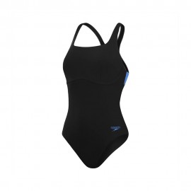 Speedo Costume Intero Con Reggiseno Interno Flex Band Nero Donna