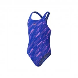 Speedo Costume Intero Piscina Hyperboom Blu Multi Bambina