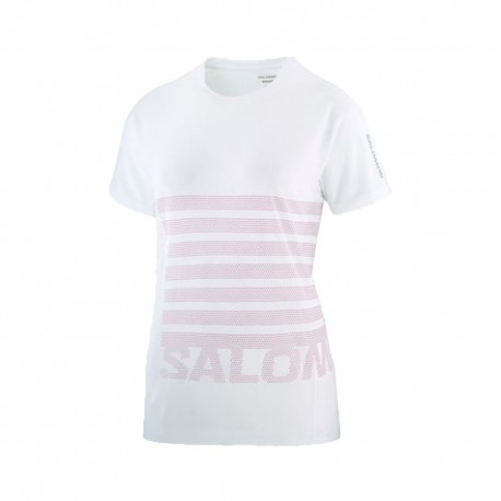 Salomon T-Shirt Trail Running Sense Aero Bianco Viola Donna