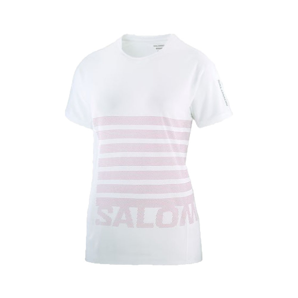 Image of Salomon T-Shirt Trail Running Sense Aero Bianco Viola Donna L