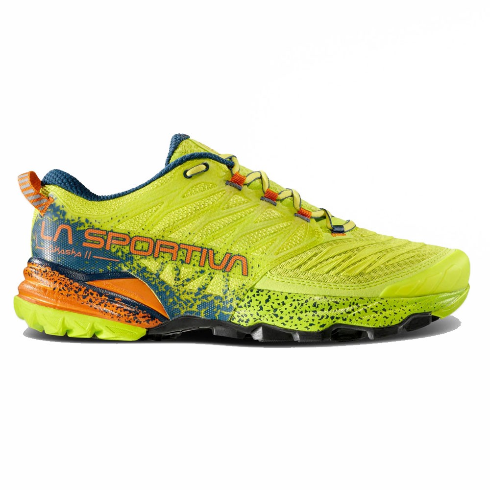 Image of La Sportiva Akasha Ii Lime Arancio - Scarpe Trail Running Uomo EUR 41,5 cod068